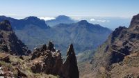Einer der vielen Dykes (Lava-Intrusion) - aus einer Magmakammer herauf gepresstes Magma, dass es nicht an die Oberfläche geschafft hat
