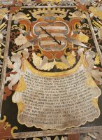 Eine Platte des beeindruckenden Fußbodens der St. Johns Co-Cathedral, Valetta