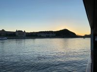 Sonnenuntergang mit Blick auf den Gellertsberg