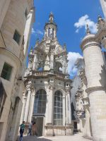 Radreise Frankreich: Loire - Oberer Teil der Doppeltreppe im Schloss Chambord