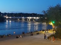  Radreise Frankreich: Loire - Abendstimmung an der Loire in Tours