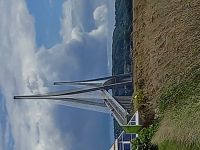 Blick auf die Pont des Normandie, eine der größten Schrägseilbrücken der Welt.
