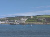 die gegenüberliegende erste Hafenbefestigung von Plymouth