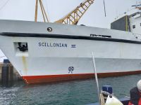 unsere Fähre zu den Scilly-Inseln vom Boot nach Tresco aus