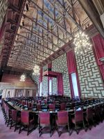 Der Sitzungssaal der schwedischen Regierung im Rathaus in Stockholm