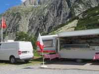 119 Fahrt über den Grimselpass Stopp am Käsestand