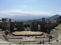 Besichtigung des Theaters in Taormina