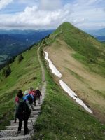 Bergstation Kanzelwandbahn, 1.957 m / Wanderung Richtung Aussichtsplattform Rote Wand