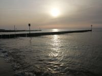 der erste Sonnenuntergang an der Ostsee