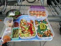 unser Picknick im Hafen von Mrzezyno