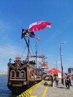 unser Ausflugsschiff im Hafen von Kolberg