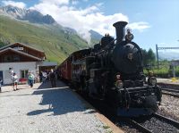 Fahrt mit der Furka-Dampfbahn von Realp nach Oberwald