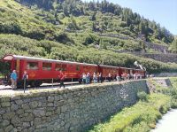 Fahrt mit der Furka-Dampfbahn von Realp nach Oberwald