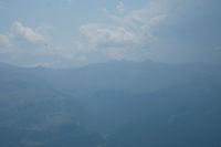 Die Sicht auf die Berge wird etwas trüb