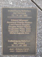 Erinnerungstafel in Zermatt