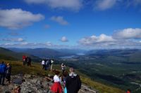 Aonach Mòr: Blick Richtung Fort William, Loch Linnhe, Loch Eil