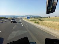 auf der Straße zum Viadukt von Millau