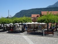 Alpnachstadt: an der Talstation der Pilatus-Bahn