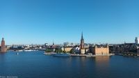 Stockholm - Blick über den See Mälaren zur Insel Riddarholmen