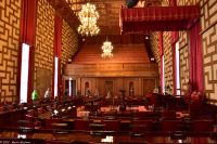 Stockholm - Stadshuset - Der Ratssaal - hier wird Stockholmer Kommunalpolitik betrieben