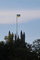 Ukrainische Fahne auf St.Johns, Edinburgh