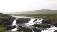 Glanni Wasserfall am lachsreichsten Fluss Islands gelegen