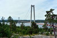 Höga kusten bron - Hängebrücke an der 