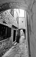 Gasse in Korculas Altstadt