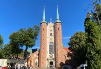 Blick auf die Kathedrale von Oliwa