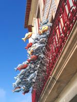 Lustiges Detail an einem Haus in Aveiro