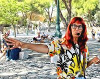 Isabel, unsere Reiseleiterin in Aktion