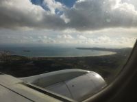 Anflug auf den Flughafen von Jersey