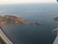 Am Nachmittag ein letzter Blick auf Insel und Leuchtturm, der Flug geht nach München