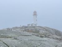 Heute in Nebel gehüllt - der Leuchtturm von Peggys Cove 
