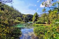 Am Blue Eye, das Wasser der Quelle ist kristallklar