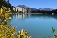 Lake Louise mit Blick auf das Hotel Chateau Lake Louise
