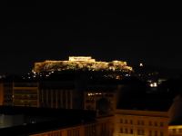 Akropolis bei Nacht