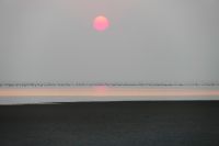 Sonnenuntergang in der Salzpfanne