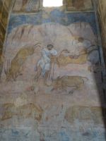 Die zuvor gejagten Antilopen werden geschlachtet und ausgeweidet. 