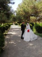 Hochzeit Fotoshooting im Park der Scher-Dor-Medresse