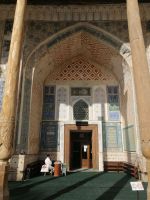 Fotostopp an der Bolo Hauz Moschee, Buchara