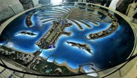 Modell der Palm Jumeirah in der Monorail