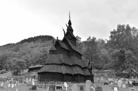 Stabkirche Borgund (stilgebend!) im Lærdalen