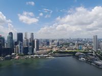 Aussicht vom Marina Bay Sands Hotel