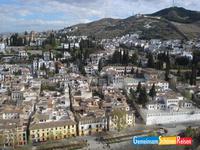 Blick auf Albaicinhügel von Alhambra