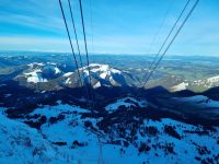 Rückfahrt mit der Säntis-Schwebebahn zur Schwägalp...