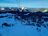 Rückfahrt mit der Säntis-Schwebebahn zur Schwägalp...