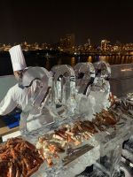 Silvesterfeier in Festival-City mit Skyline-Blick