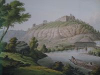  Gemälde Mit Schloß und Flößern