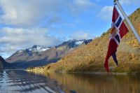 Ankunft in Urke am Norangsfjord (Hjørundfjord, Storfjord)